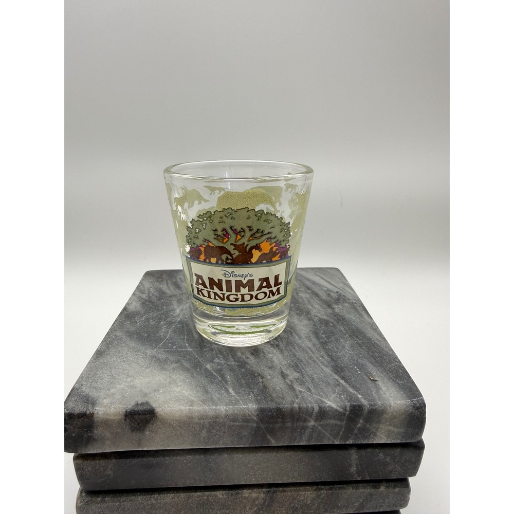 Disney Animal Kingdom Shot Glass Tree of Life Animal Print Walt Disney World